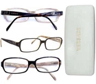Versace Eyeglasses Mod 3075 B Frames Havana Crystal Rectangle Italy 52 16 135 Pre-owned. Price: $65.00.