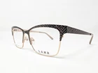 L.a.m.b. LA122 Blk 53-16-135 B:39 Black/gold Full Rim Metal Eyeglasses Frame New. Price: $56.00.