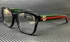 Gucci GG0038ON 011 Black Green / Red Women's 54 Mm Eyeglasses New. Price: $119.99.