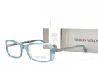 Giorgio Armani Eyeglasses Frosty Turquiose Rectangular Frame 51-17-135 7011 5034 New. Price: $89.99.
