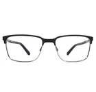 Dragon Eyeglasses Frames DR2015 002 Black Silver Rectangle Full Rim 57-19-150 New. Price: $49.99.