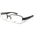 Nike Eyeglasses Frames 8169 015 Black Challenge Red Rectangle Half Rim 55-18-140 New. Price: $124.99.