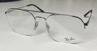 Ray-ban Semi Rimless Eyeglasses RB6444 2501 Polished Silver 53MM New. Price: $80.00.