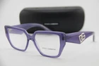 New Dolce & Gabbana Dg 3373 3407 Clear Purple Horn Authentic Eyeglasses 55-16. Price: $164.90.