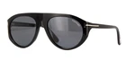 New Tom Ford TF1001 Eco 01A REX-02 57MM Black Aviator Sunglasses Italy Unisex. Price: $295.00.