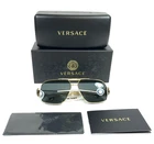 Versace Sunglasses MOD.2269 1002/87 Gold Aviator Frames W/ Gray Lenses 62-13-130 New. Price: $217.53.