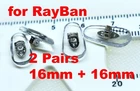 2 Pairs: 16MM Plug-in Push-in Nose Pads For Ray Ban Eyeglasses Sunglasses Ungraded. Price: $7.99.