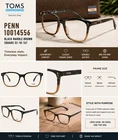 Toms Eyeglasses Frames Penn 10014556 Black Marble Brown Square 52-18-147 Pre-owned. Price: $47.99.