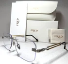 Fred Fg 50066U 016 Rimless Silver/gold Cable Temples Authentic Eyeglasses 58-13 New. Price: $525.00.