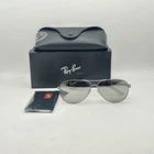 Ray Ban Mens Carbon Fibre Aviator Polarized Mirror Sunglasses RB8313 Gunmetal New. Price: $146.98.