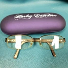 Vintage Harley Davidson HD361 Brown Half Rim Eyeglasses Frames Hardshell Case Pre-owned. Price: $34.99.