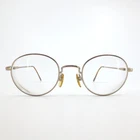 Emporio Armani 008 806 Gold Round Eyeglass Frames Italy 47-22-135 Womens Pre-owned. Price: $67.49.