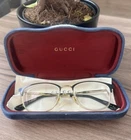 Gucci Men Eyeglass Frames GG0609OK Black/gold Velvet Case Pre-owned. Price: $255.00.