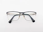 John Varvatos Eyeglasses, Frames Only, VJVC009, 54-17-145, Metal, Navy/silver Pre-owned. Price: $44.99.