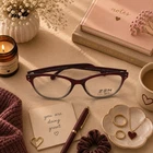 Zen Barcelona Z398 Burgundy & Grey Cat Frames Women New. Price: $75.00.