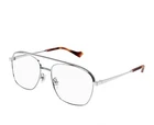 New Gucci GG1103O 003 57MM Silver Oversized Aviator Eyeglasses Frames Italy. Price: $249.90.