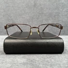 Geoffrey Beene GT24 Brn Brown Rectangular Eyeglass Frames 59-19-155 Mens Pre-owned. Price: $25.00.