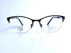 New Luxe Eyewear Cat Half Rim Eyeglasses Black Crystal 462 001 54 18 140. Price: $84.00.