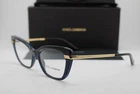 New Dolce & Gabbana Dg 3325 3318 Black Blue Gold Authentic Eyeglasses 54-17. Price: $192.70.