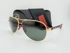 Ray-ban Scuderia Ferrari Aviator Sunglasses 8313-M F008/71 Gold Carbon Fiber Used. Price: $129.97.